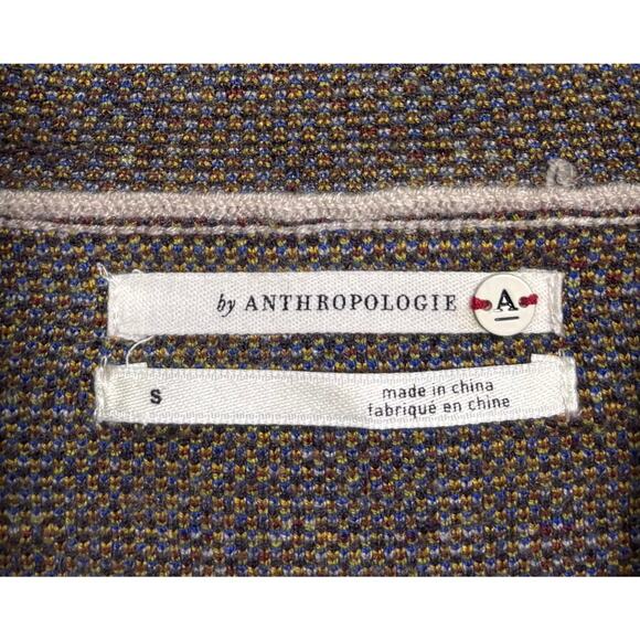 Anthropologie Contrast Mock Neck Viscose Blend Long Sleeve Sweater Size S - Picture 6 of 8